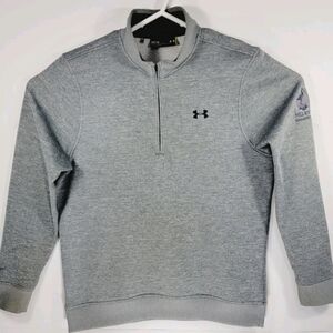 Under Armour Mens Medium 1/4 Zip Sweater Gray Mill River Golf Course PEI